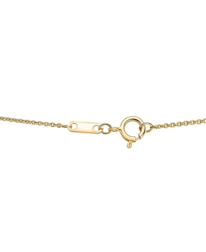 Wrapped Diamond Multi-Flower Necklace (1/10 ct. t.w.) in 10k Yellow Gold