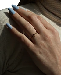 Wrapped Diamond (1/20 ct. t.w.) Circle Ring in 10k Yellow Gold