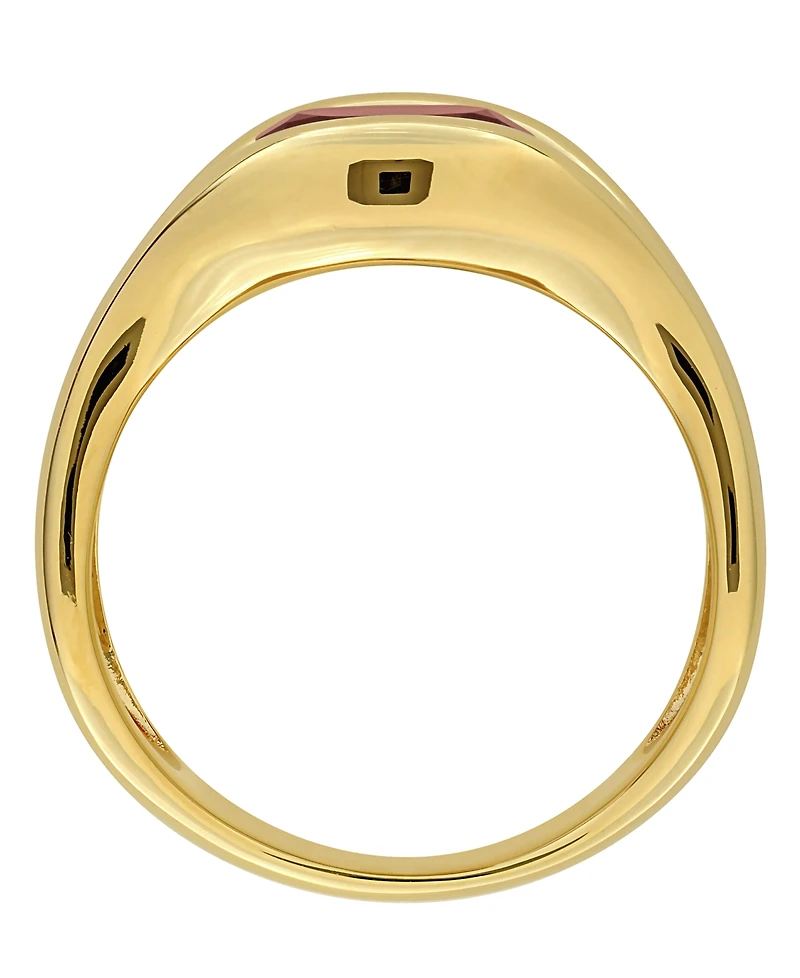 Macy's Garnet (1-3/8 ct. t.w.) Ring 18k Gold Flash Plated Sterling Silver