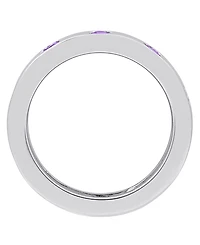 Macy's Lab Grown White Sapphire (1-1/2 ct. t.w.) Ring 18k Gold Flash Plated Sterling Silver (Also Available Multi-Gemstone)