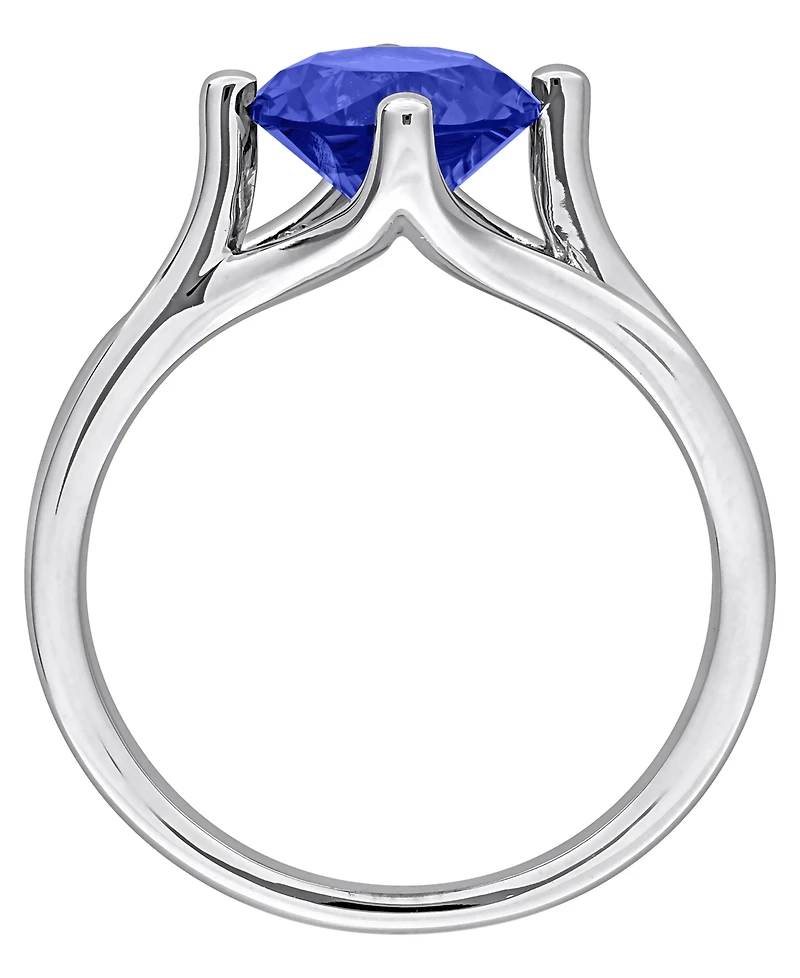 Macy's Lab Grown White Sapphire (2 ct. t.w.) Ring Sterling Silver (Also Available Ruby & Blue Sapphire)