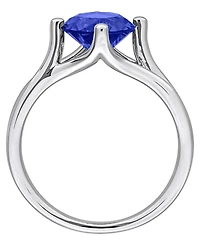 Macy's Lab Grown White Sapphire (2 ct. t.w.) Ring Sterling Silver (Also Available Ruby & Blue Sapphire)