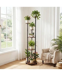 Gouun 6-Tier Plant Stand with Rgb Grow Light and Wheels