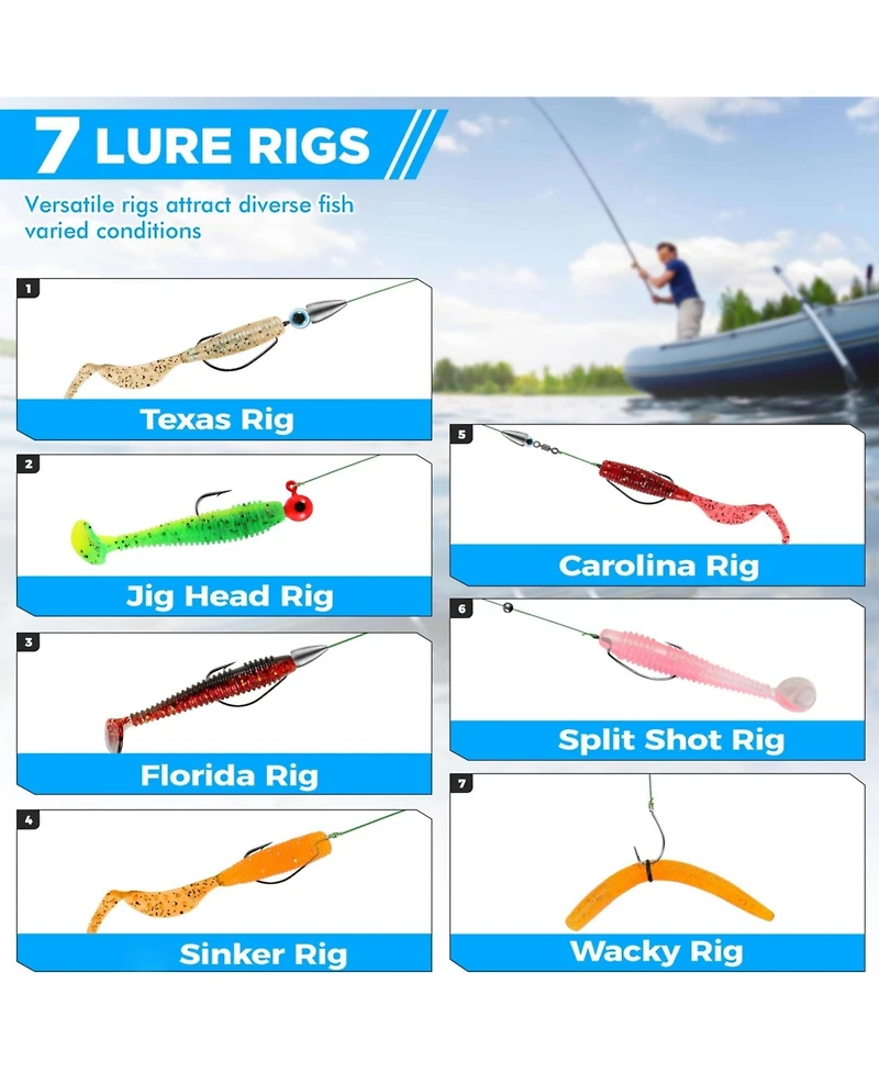 Gnuadz 137-piece Fishing Lures Tackle Box Crankbaits Spoon Hooks Weights Gear Kit Bass Freshwater