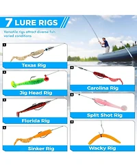 Gnuadz 137-piece Fishing Lures Tackle Box Crankbaits Spoon Hooks Weights Gear Kit Bass Freshwater