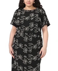 Vince Camuto Plus Crewneck Short-Sleeve Top