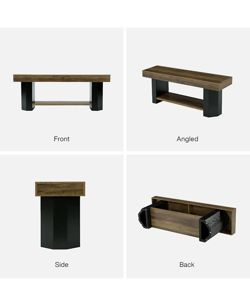 Tribesigns 63" Tv Stand for 55/60/65/75-Inch Tvs, Farmhouse TV Console with Open Storage Shelve