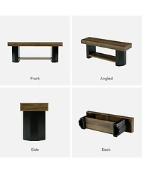 Tribesigns 63" Tv Stand for 55/60/65/75-Inch Tvs, Farmhouse TV Console with Open Storage Shelve