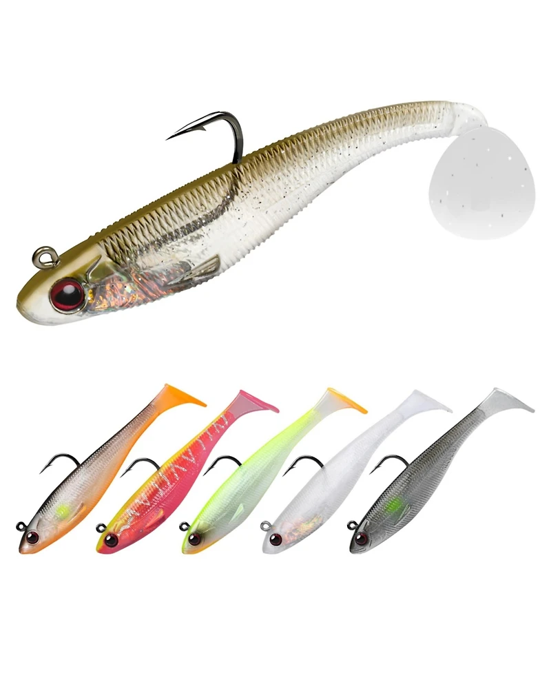 Gnuadz Easy Catch Pre-rigged Soft Swimbaits Vibrating Action Bass Fishing Lures