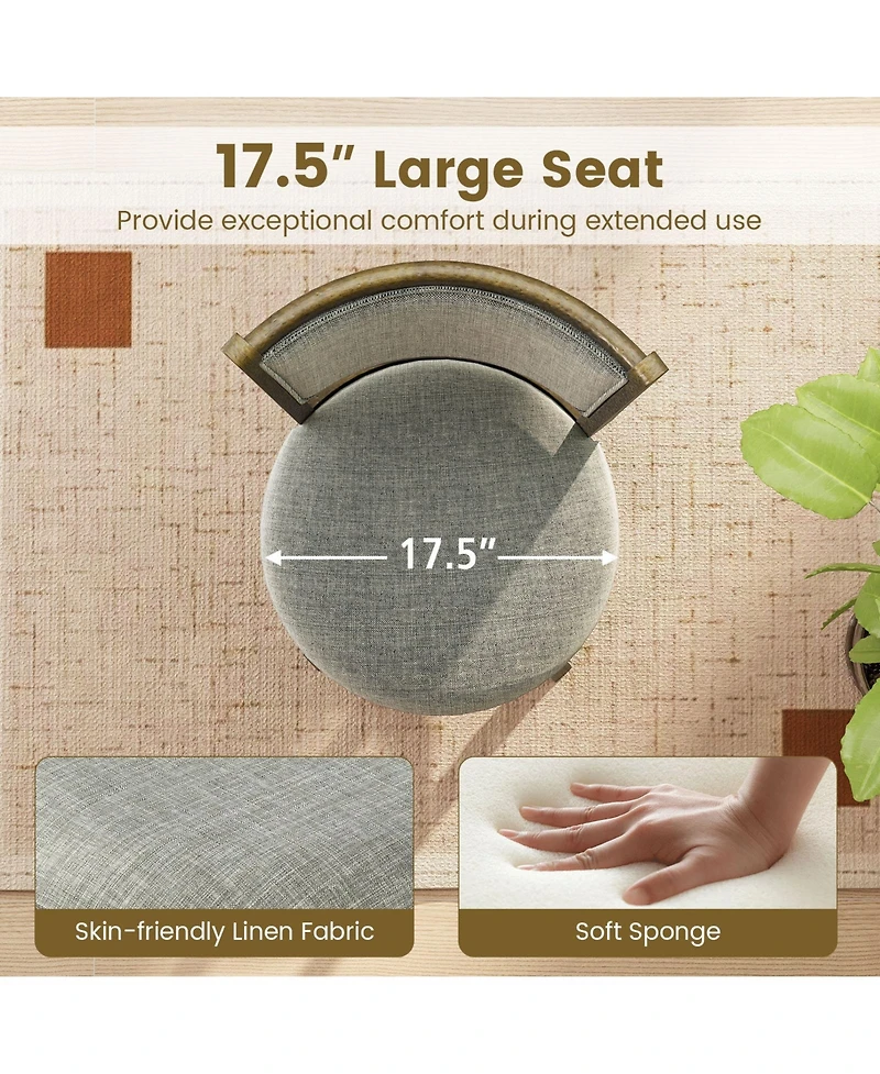 Gymax Swivel Bar Stools Set of 30 Inch Bar Height Chairs with Backrests and Wood Frame