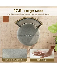 Gymax Swivel Bar Stools Set of 30 Inch Bar Height Chairs with Backrests and Wood Frame