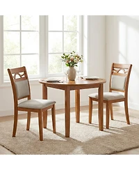 Sugift Dining Chairs Set of 2 Dining Room Chairs with Rubber Wood Frame