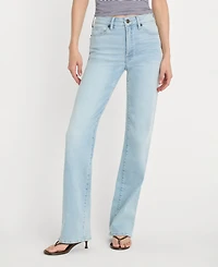 Good American Women's Soft Tech True Straight Jeans