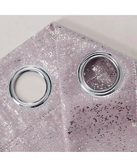 Dainty Home 2-Pack Artisinal 100% Blackout Thermal Insulated Noise Reducing Metallic Grommet Curtain Panel Pair with 3D Lurex