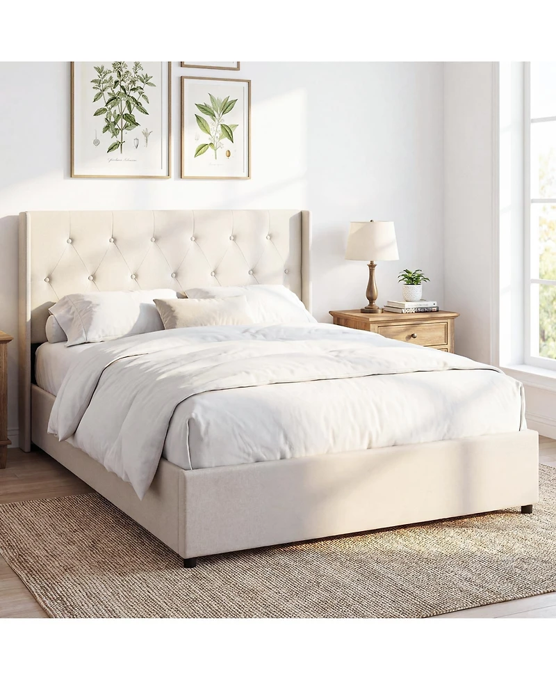 Slickblue Modern Queen Storage Bed with Lift Up Platform Design