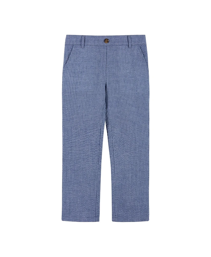 Andy & Evan Toddler Boys Andy and Evan Toddler/Child Blue and Pink Seersucker Vest Suit Set