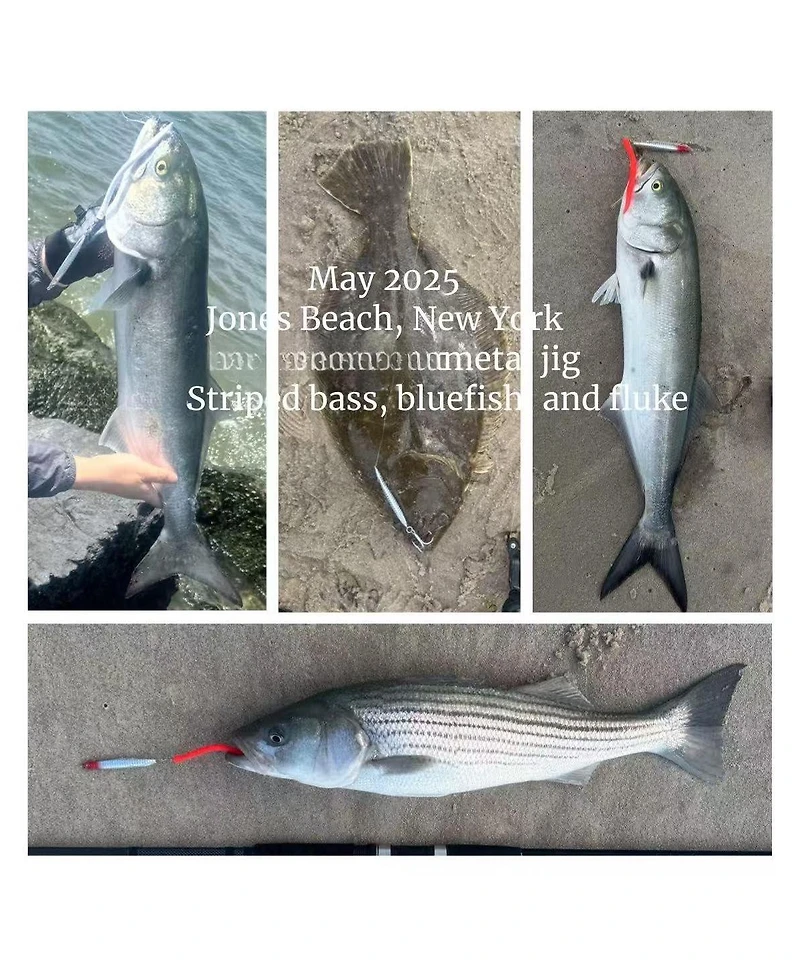 Gnuadz 3pcs Saltwater Fishing Jigs Spoons Striped Bass Pompano Mackerel Bluefish