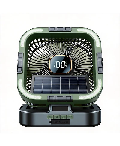 Gnuadz Personal Fan Led Lantern 270 degree(s) Rotation Usb Desk Hook Camping 20000mAh