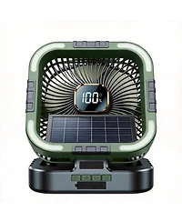 Gnuadz Personal Fan Led Lantern 270 degree(s) Rotation Usb Desk Hook Camping 20000mAh