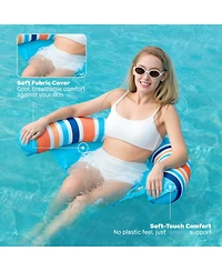 Gnuadz 2 Packs Inflatable Pool Float Chair Sling Fabric Stripes