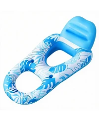 Gnuadz Inflatable Pool Float Lounger Chair with Cup Holders