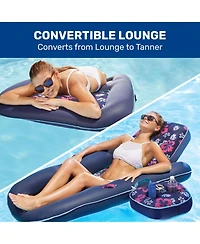 Gnuadz Pool Float Lounge Adjustable Backrest Cupholder