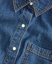 On 34th Women's Long Sleeve Cropped Denim Shirt, Macy's Exclusive