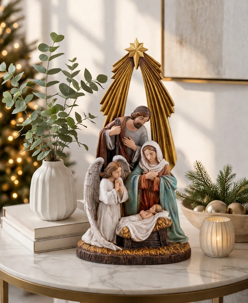 Napco 12" Guardian Angel with Holy Family