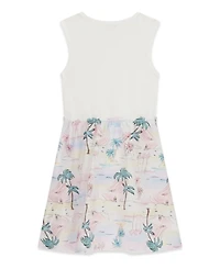 Guess Girls' 7-16 Mixed Fabric Sleeveless Dress