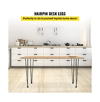 Sugift Hairpin Table Legs Set of 4 Carbon Steel Desk Furniture Legs Load