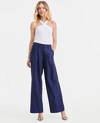 I.n.c. International Concepts Women's Sequin Pinstripe Wide-Leg Pants, Macy's Exclusive