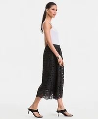 I.n.c. International Concepts Women's Eyelet Midi Skirt, Macy's Exclusive
