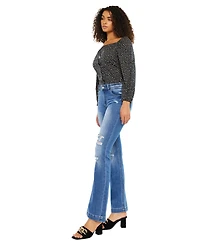 KanCan Women's Bernadette Mid Rise Bootcut Jeans