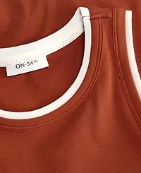 On 34th Women's Micro Rib Faux-Layered Tank Top, Macy's Exclusive