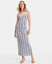 I.N.C. International Concepts Womens Multi Stripe Sweater Tank Skirt Macys Exclusive