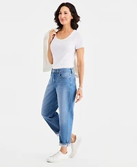 Style & Co Women's Mid-Rise Relaxed Straight-Leg Jeans, Macy's Exclusive