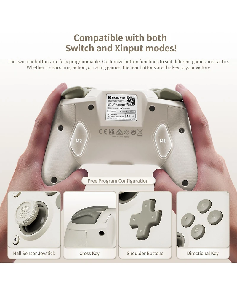 Bigbig Won Choco Bluetooth Wireless Controller for Switch, Pc