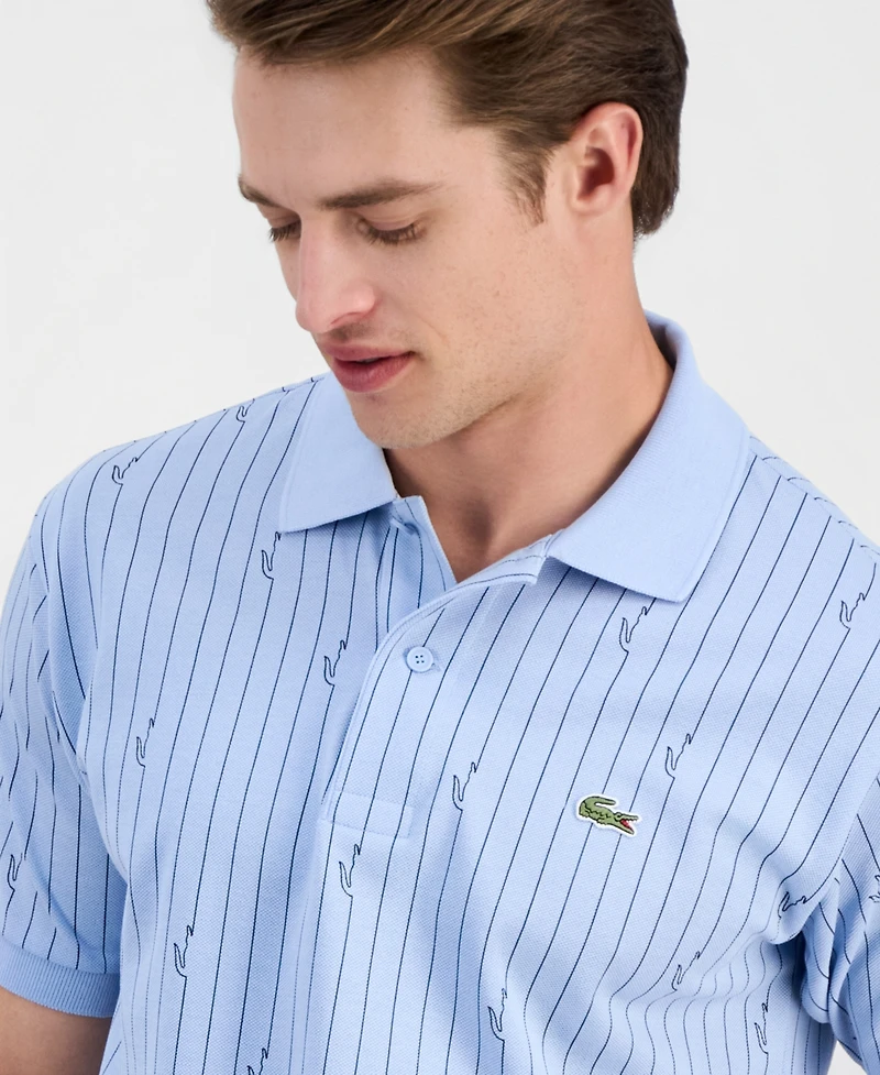 Lacoste Men's Print Stripe Polo Shirt