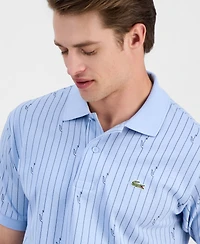 Lacoste Men's Print Stripe Polo Shirt