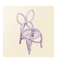 Momiji Butterfly Handcrafted Rattan Kids Chair with cushion - Wicker Purple (Set of 2)
