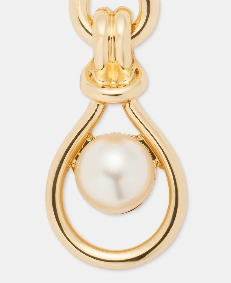 Anne Klein Imitation Pearl Linked Drop Earrings