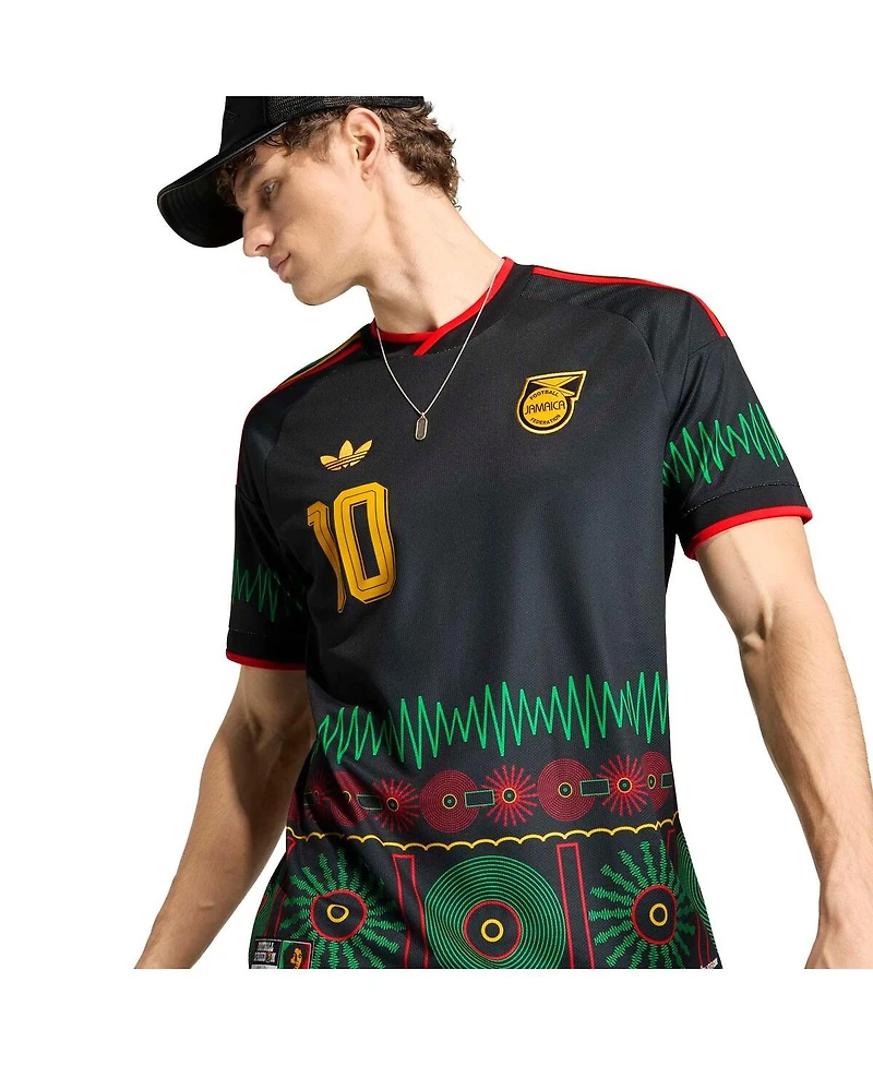 Adidas Men's Black Jamaica National Team Bob Marley Away 10 Replica Jersey