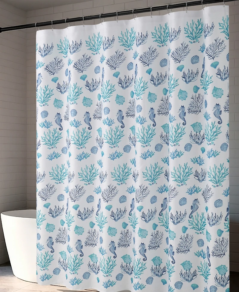 Creative Home Ideas South Cape 13-Pc. Fabric Shower Curtain Set