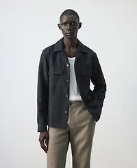 Mango Men's Bowling Collar Overshirt