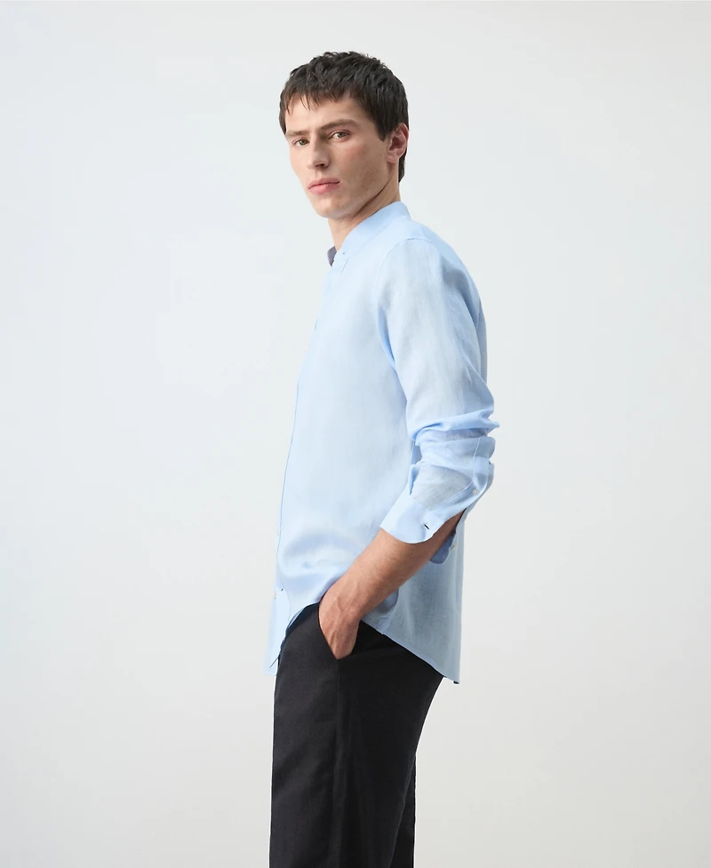 Mango Men's Mao Collar Shirt