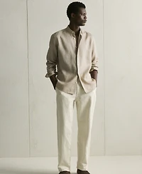 Mango Men's Regular-Fit Cotton-Linen-Blend Pants