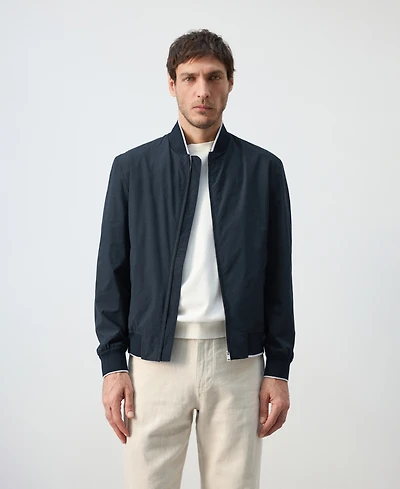 Mango Men's Lightweight Water-Repellent Bomber Jacket