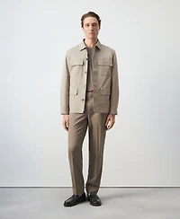 Mango Men's Multi-Pocket Jacket