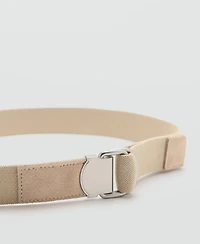 Mango Men's Leather Mixed Belt