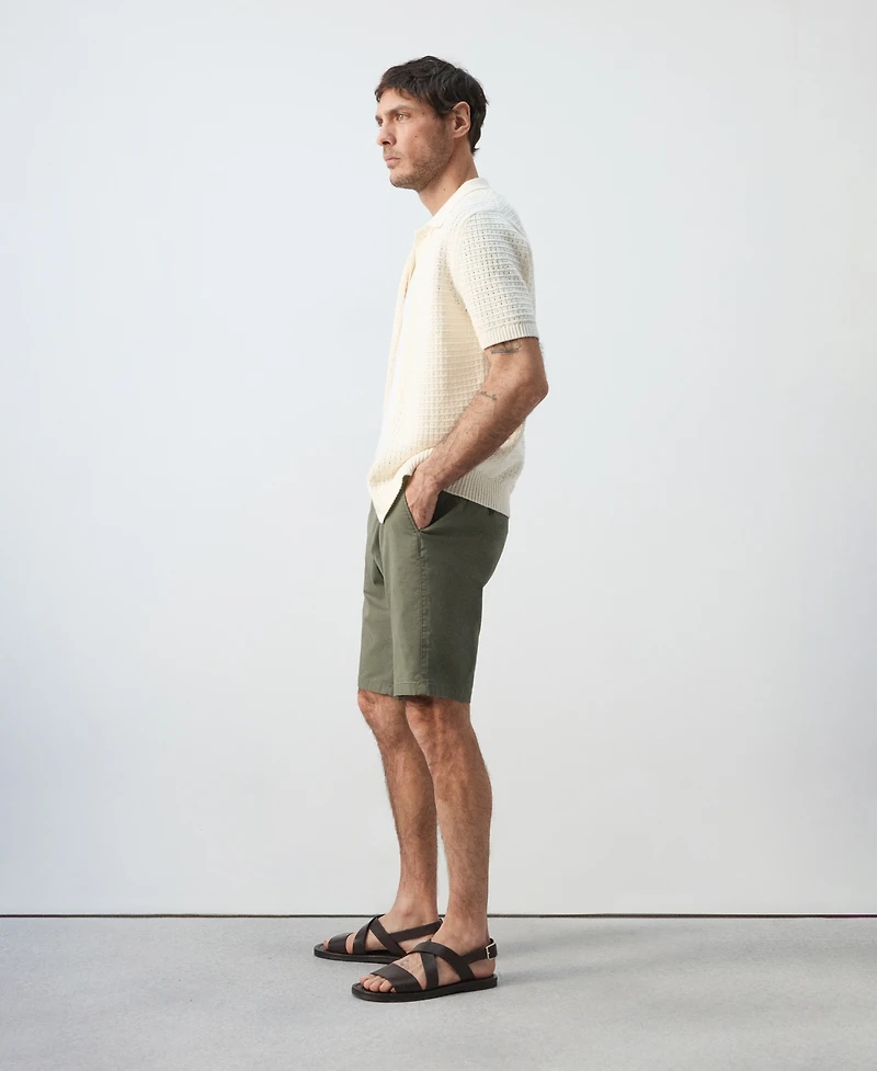 Mango Men's Slim-Fit Chino Cotton 10.12" Bermuda Shorts